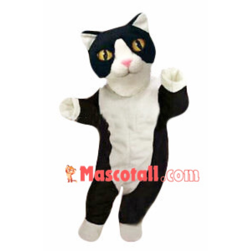 Black & White Cat Mascot Plush Costume