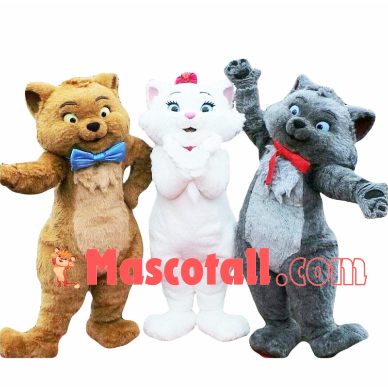 Elegant Furry Cat Mascot Costume