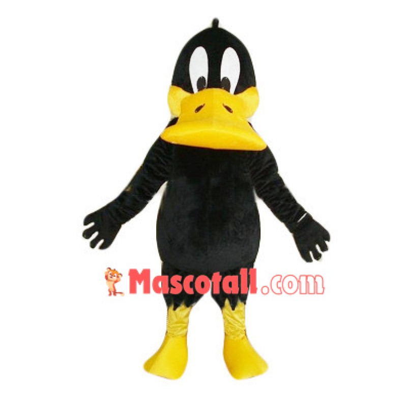 All Over Black Duck Mascot Costume