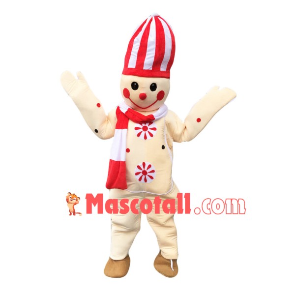 Exquisite Christmas Gingerbread Man Mascot Costume