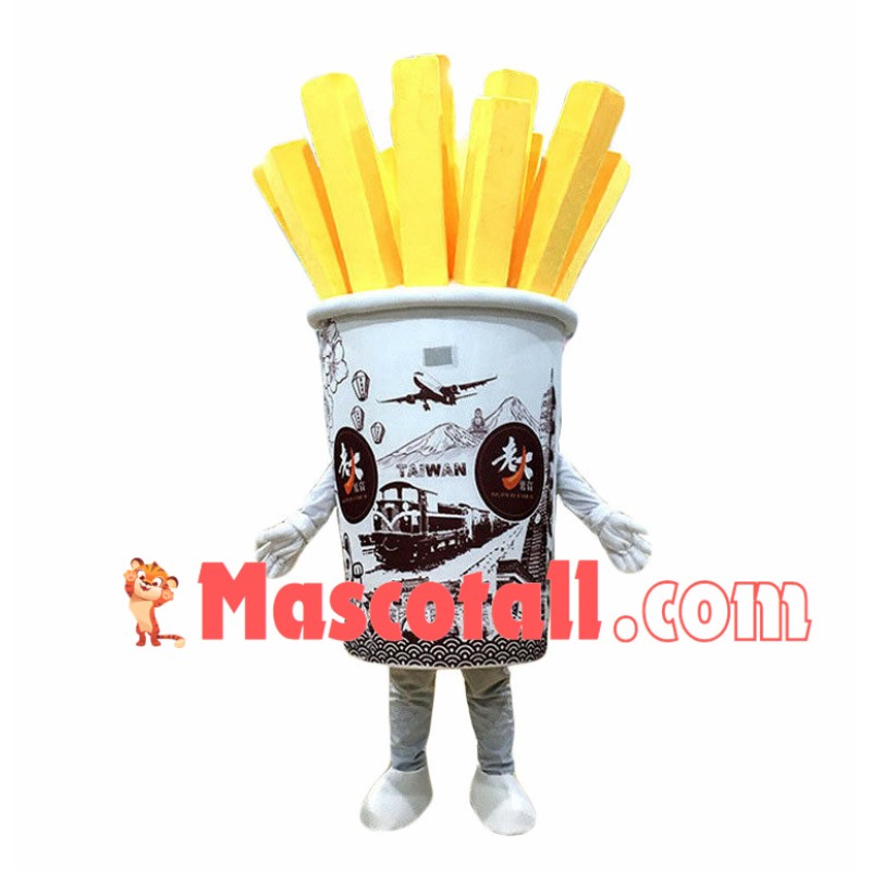 Full Box Of Coarse Fries Mascot Costume
