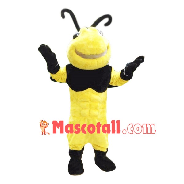 Strong Muscle Bee Mascot Costume