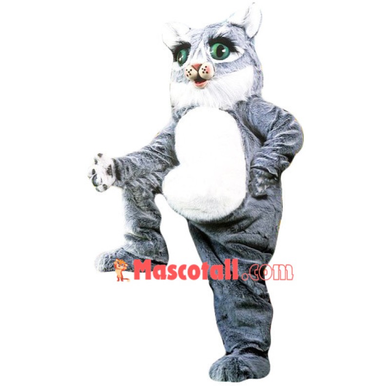 Power Green Eyes Cat Mascot Costume