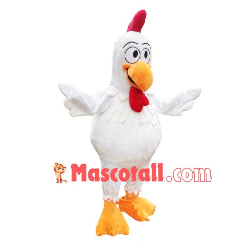 Arrogant Chicken With Big Eyes Mascot Costume