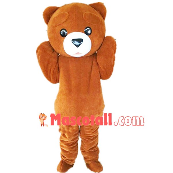 Funny Bear With Thick Eyebrows Mascot Costume