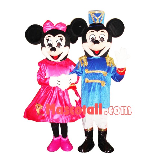 Dressed Up Mickey Couples Mascot Costume