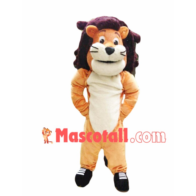 Flexible Lion With Shoes Mascot Costume