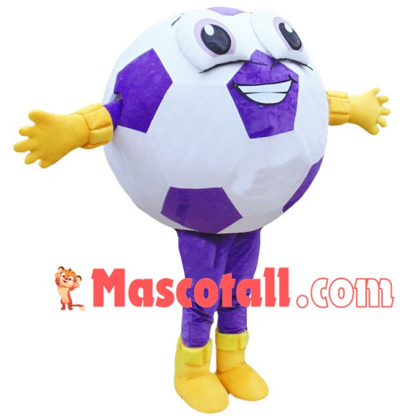 Purple Football Mascot Sport Costume