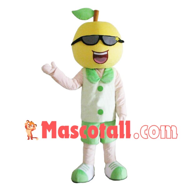 Pear Doll With Sunglasses Mascot Costume