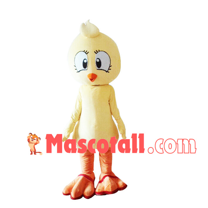 Surprised Yellow Duck Mascot Costume