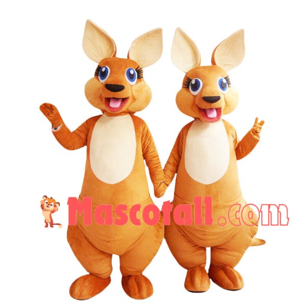 Pair Of Love Kangaroo Couple Mascot Costume