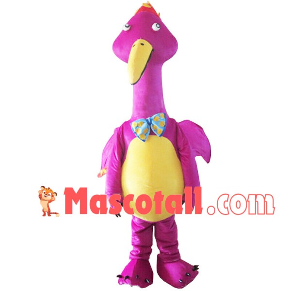Dainty Purple Ostrich Mascot Costume