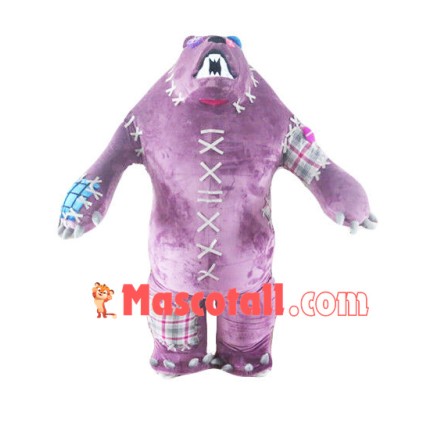 Violent Bear With Scars All Over Mascot Costume