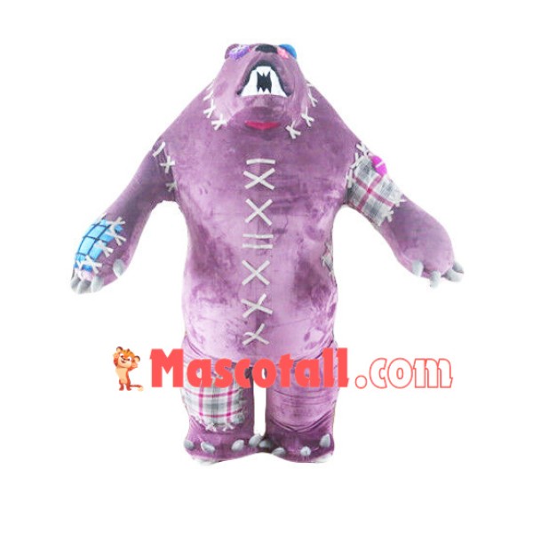 Violent Bear With Scars All Over Mascot Costume