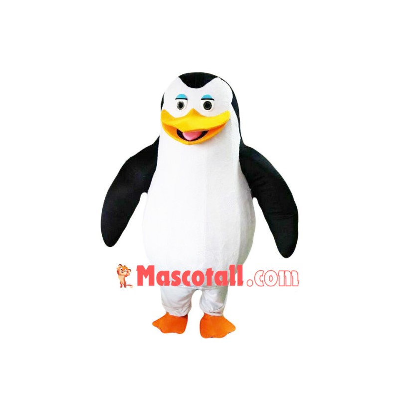 Emperor Penguin Of Madagascar Cartoon Mascot Costume
