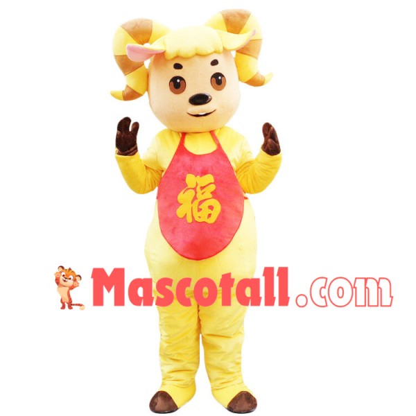 Blessing Goat With Bellyband Mascot Costume