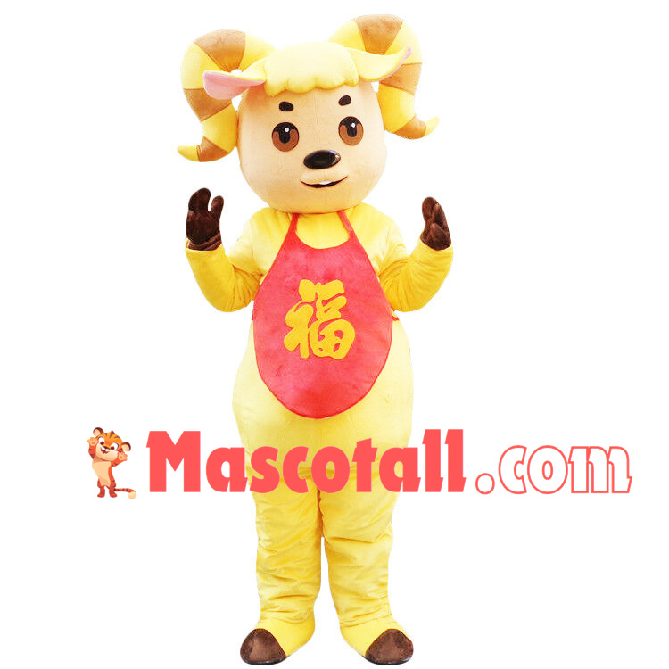 Blessing Goat With Bellyband Mascot Costume