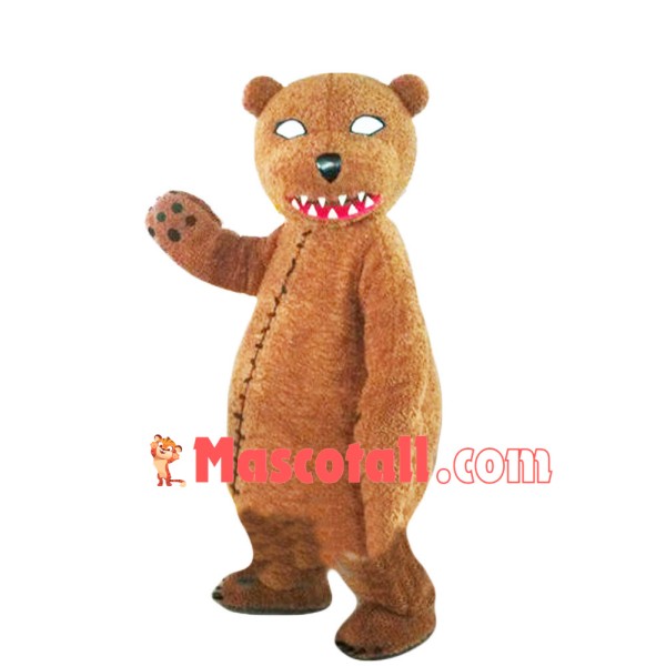 Stitched Violent Bear Mascot Plush Costume