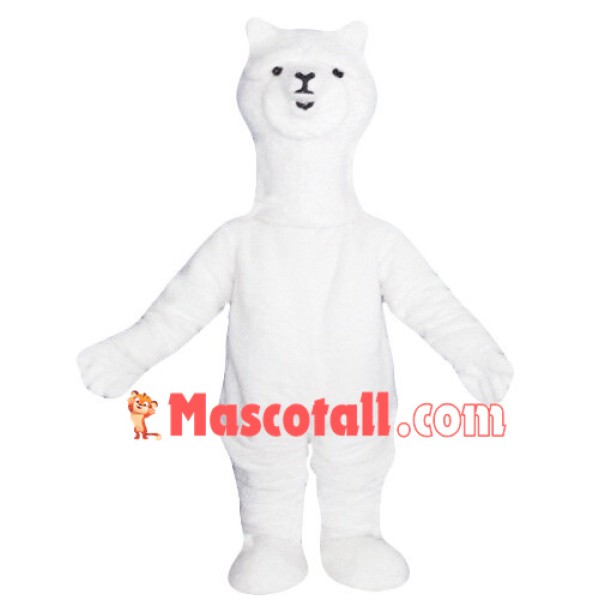 Funny Squinting Alpaca Mascot Costume