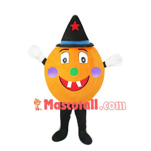 Halloween Wizard Pumpkin Mascot Costume