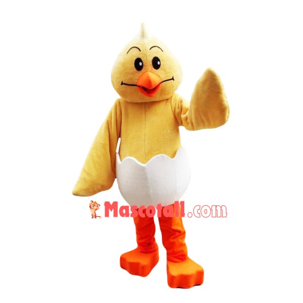 Strong Eggshell Chicken Mascot Costume