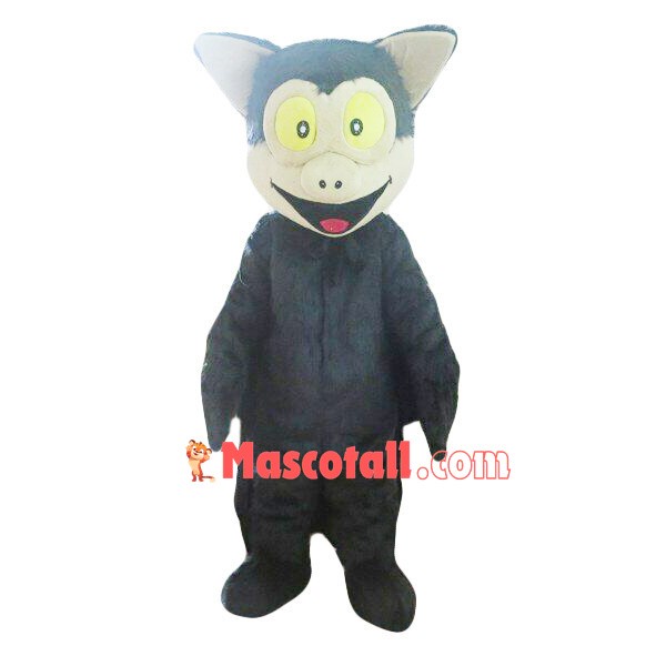 Strange Look Black Pig Mascot Costume