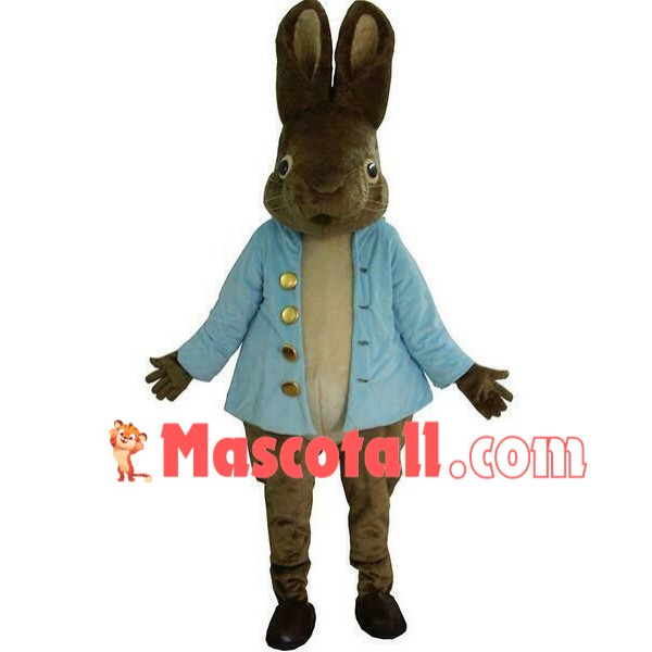 Easter Bunny In The Coat Mascot Costume