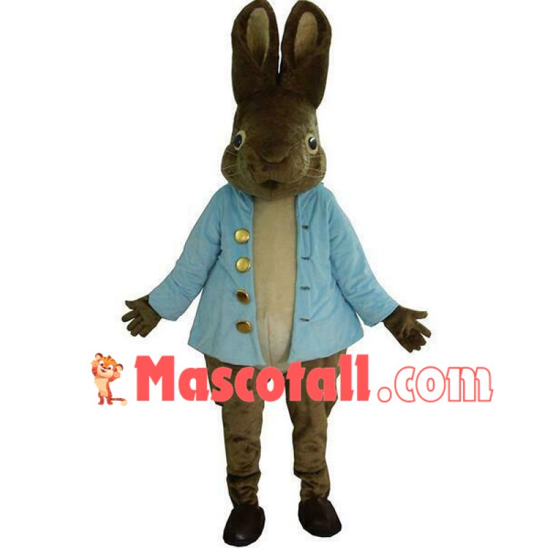 Easter Bunny In The Coat Mascot Costume