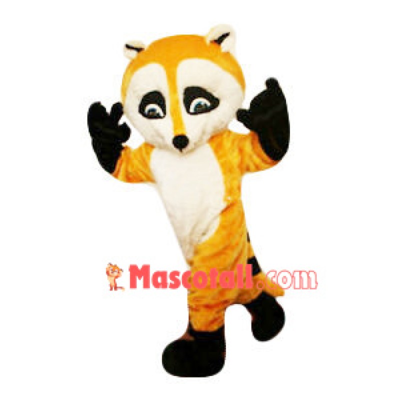Running Yellow Raccoon Mascot Costume