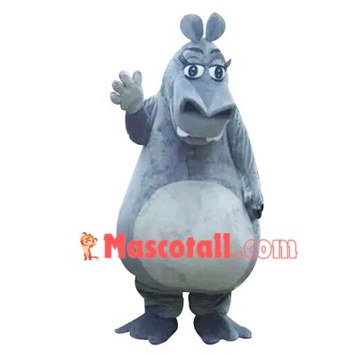 Kind Greeting Huge Hippo Mascot Costume