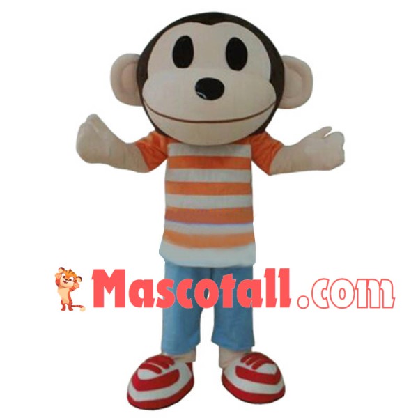 Pleased Monkey Mascot Costume In The Set