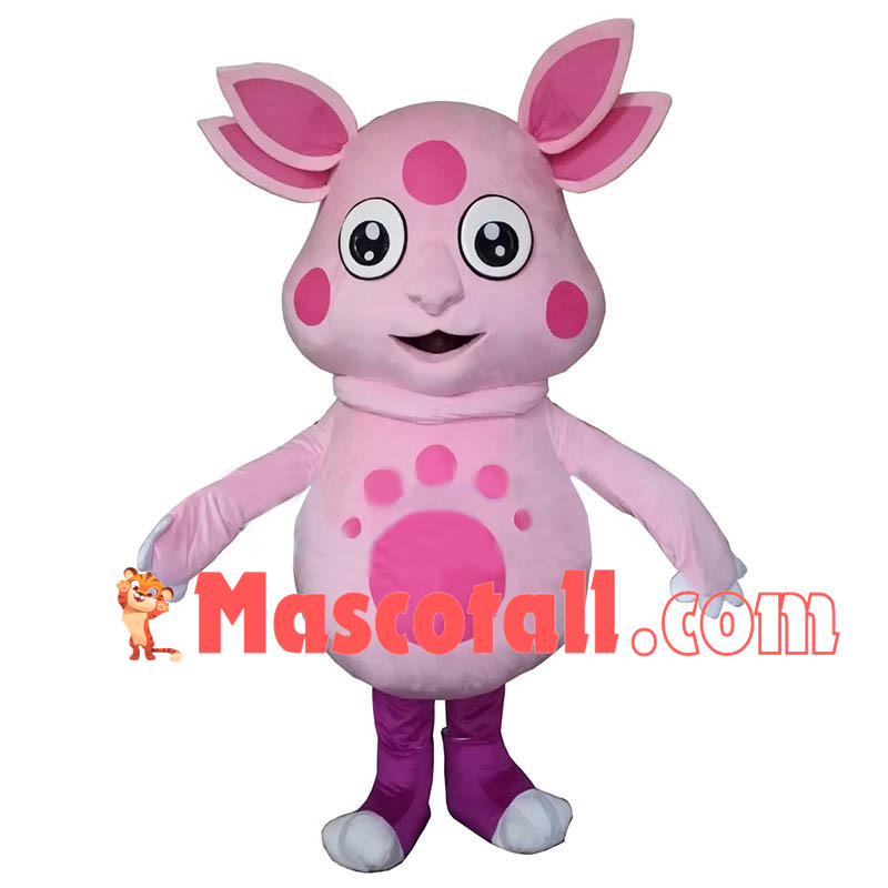 Four Eared Pig Mascot Funny Cartoon Costume