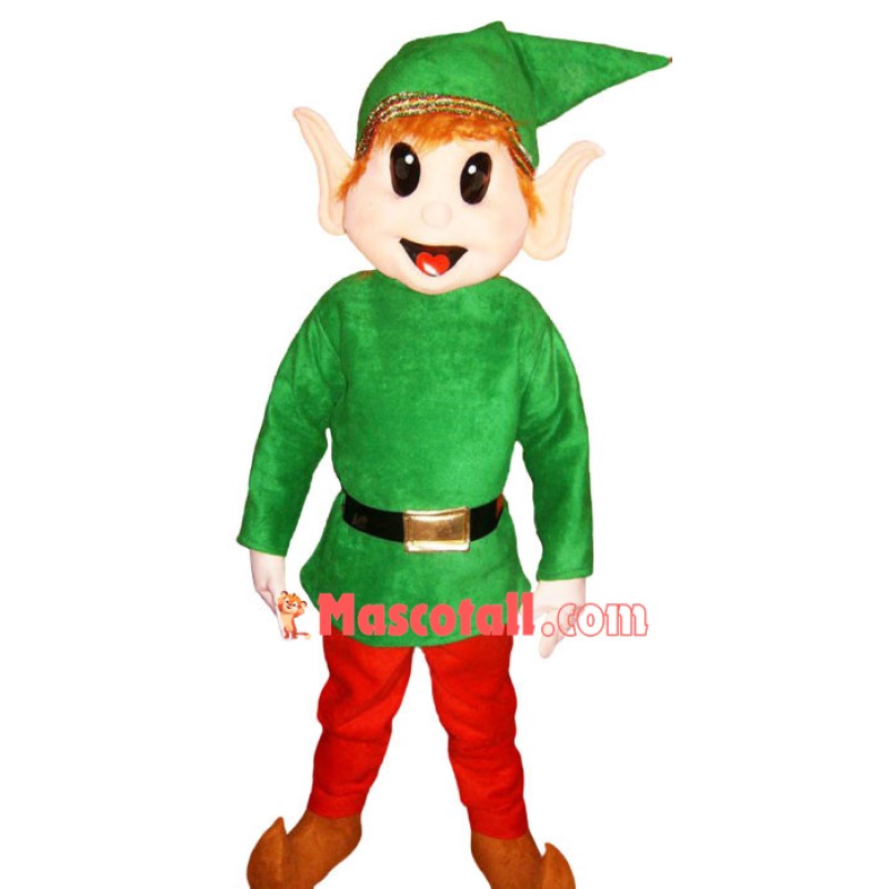 Sharp-eared Green Elf Mascot Costume