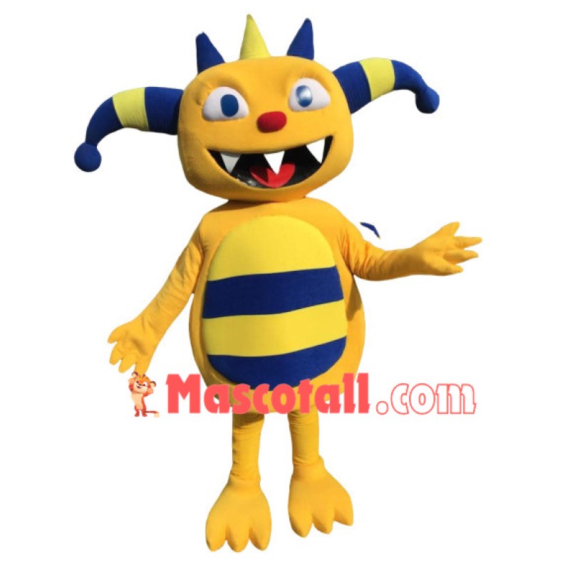 Adult Cartoon Yellow Cat Mascot Costume