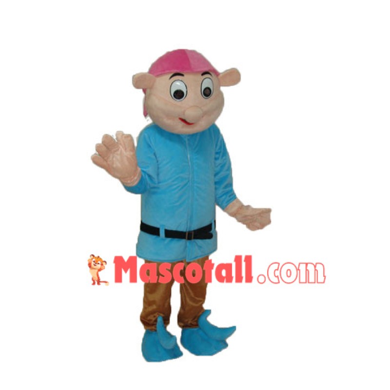 Dwarf In The Blue Top Mascot Costume