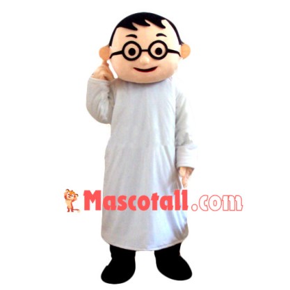 Round Glasses Ancient Teacher Mascot Costume