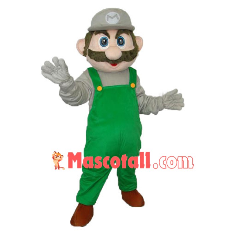Green Mario Mascot Adult Costume