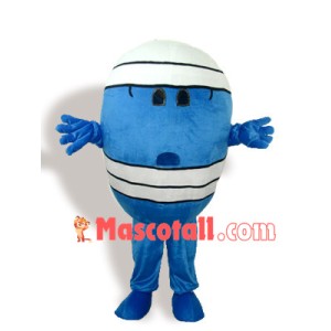 Blue & White Round Ball Mascot Costume