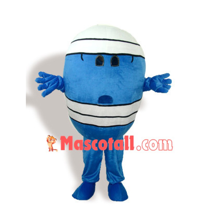 Blue & White Round Ball Mascot Costume