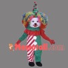 Christmas Clown With Colorful Hair Mascot Costume