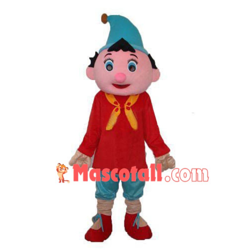 Pinocchio In The Blue Hat Mascot Costume