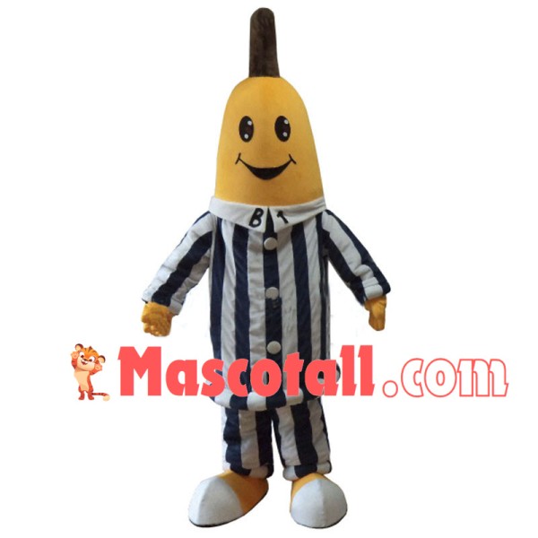 Banana In The Striped Suit Mascot Costume