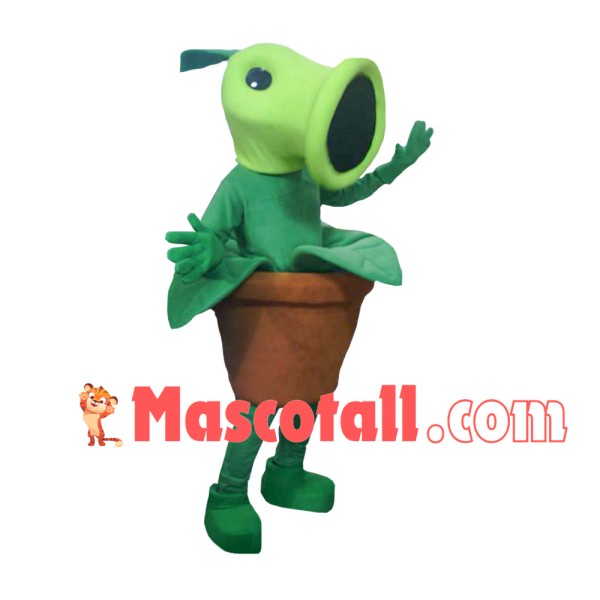 Peashooter In The Pot Mascot Costume
