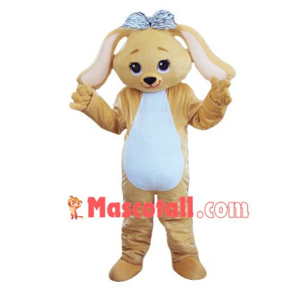 Bow Lop-eared Rabbit Mascot Costume