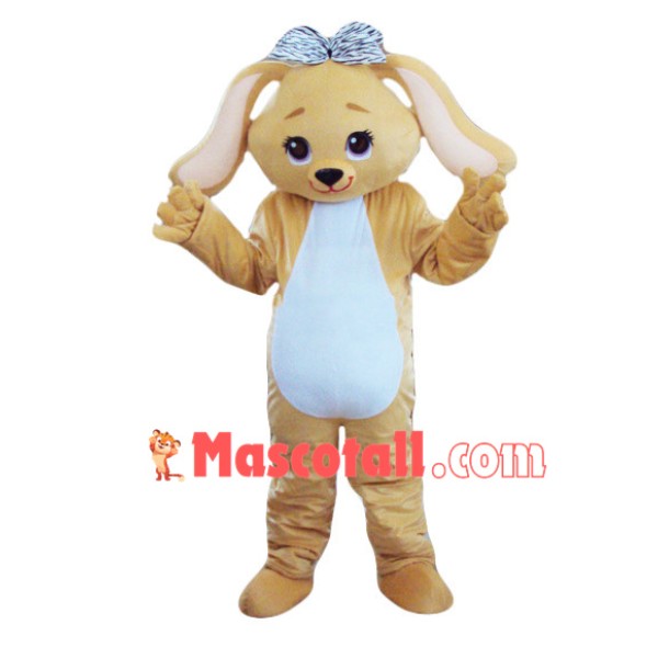 Bow Lop-eared Rabbit Mascot Costume