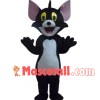 Cheerful Black Tom Cat Mascot Costume