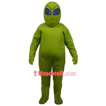 Green Alien Mascot Funny Costume