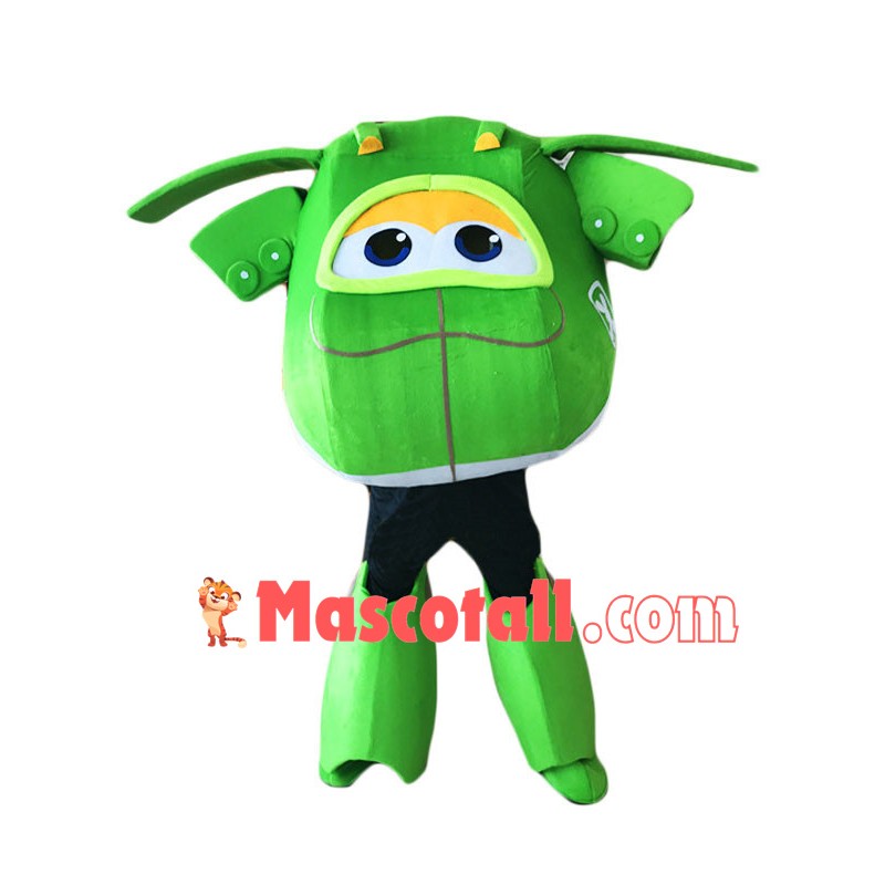 Green Mira Mascot Super Wings Costume