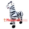 Leisurely Strolling Zebra Mascot Costume