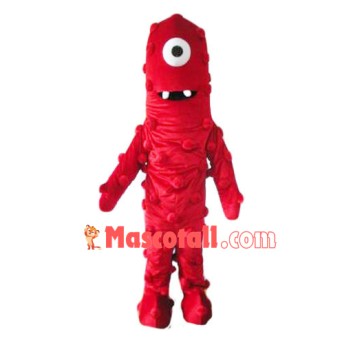 Red Yo Gabba Gabba Muno Mascot Costume